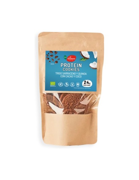 Galletas protéicas cacao y coco Bio 130 g (Cacao - Coco) El Granero Integral