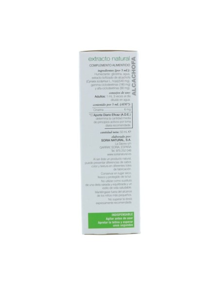 Extracto Natural de Alcachofa (Fórmula XXI) 50 ml Soria Natural