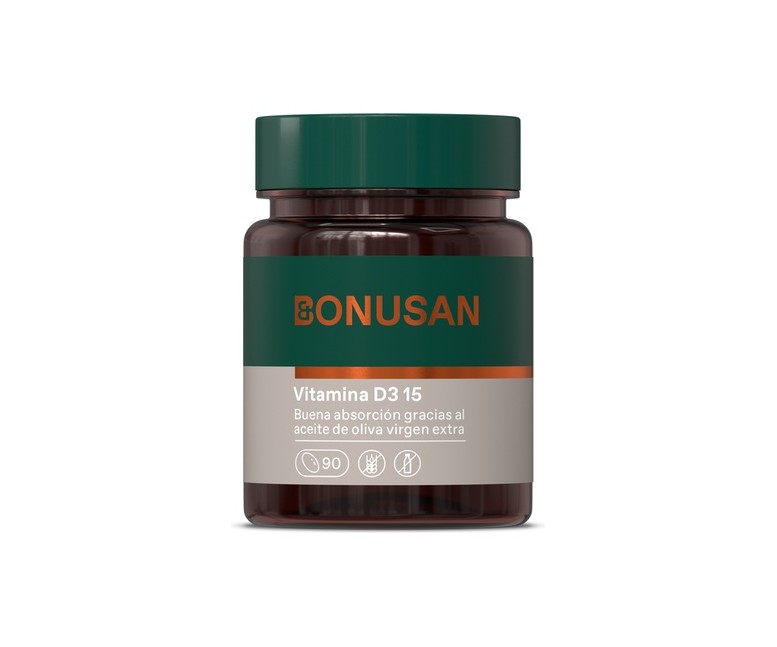 Vitamina D3 90 cápsulas de 15μg Bonusan