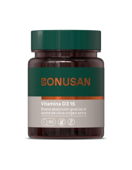 Vitamina D3 90 cápsulas de 15μg Bonusan