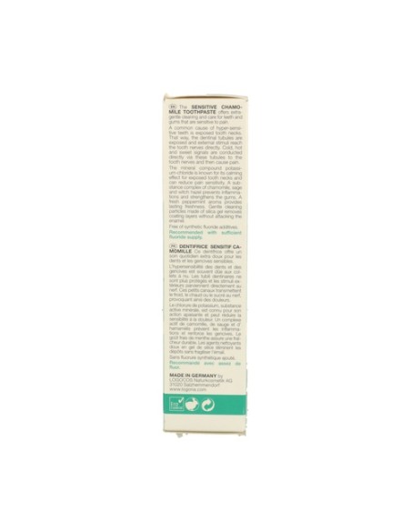Dentífrico Dientes Sensibles (sin Fluor) Logodent 75 ml Logona
