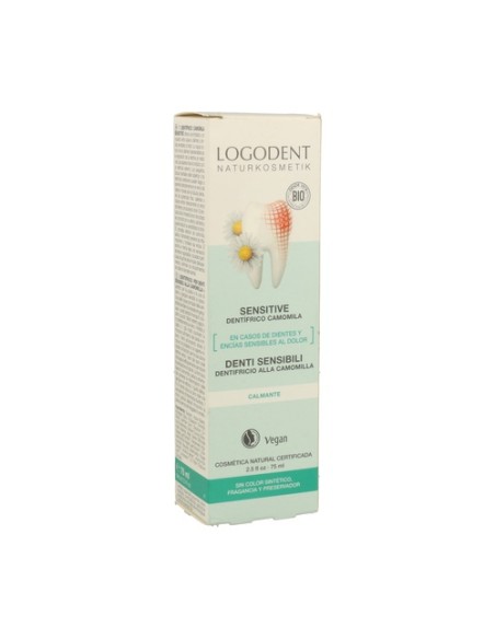 Dentífrico Dientes Sensibles (sin Fluor) Logodent 75 ml Logona