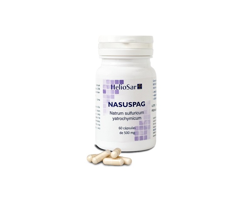 Nasuspag natrum sulfuricum sulfato de sodio 60 cápsulas de 500mg Heliosar