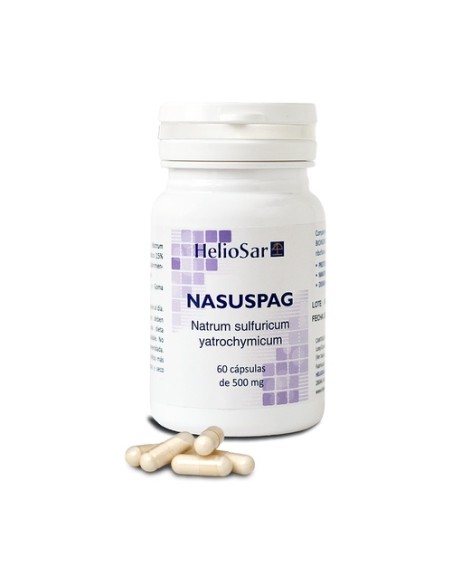 Nasuspag natrum sulfuricum sulfato de sodio 60 cápsulas de 500mg Heliosar