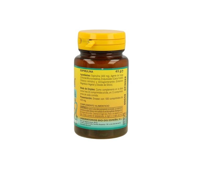 Espirulina 100 comprimidos de 400mg Nature essential