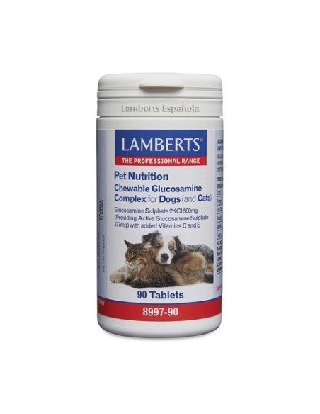Pet Nutrition Glucosamina perros y gatos 90 tabletas Lamberts