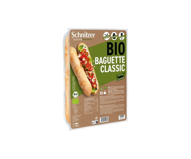 Pan baguette clásico sin gluten 360 g Schnitzer