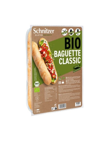 Pan baguette clásico sin gluten 360 g Schnitzer