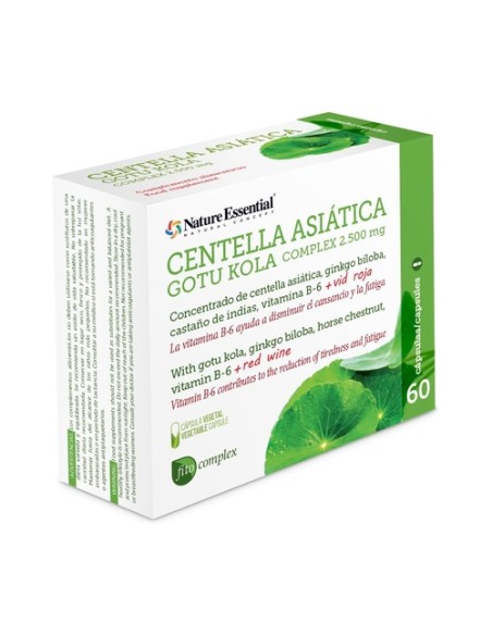 Centella asiática complex 2500mg 60 cápsulas vegetales Nature Essential