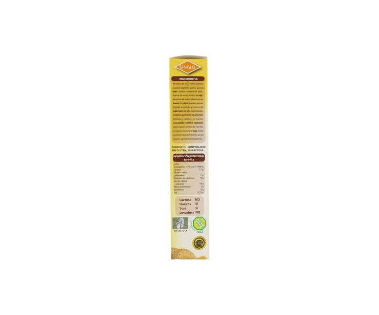 Galletas Caseras Sin gluten 100 g Singlu