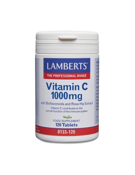 Vitamina C 1000mg con bioflavonoides y escaramujo 120 comprimidos de 1000mg Lamberts