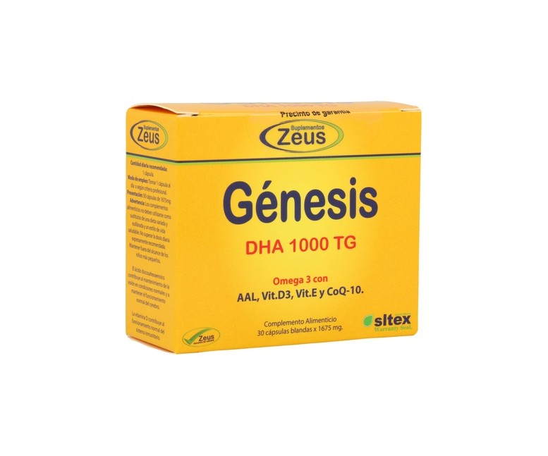 Genesis Dha Tg 1000 Omega 3 30 cápsulas Zeus