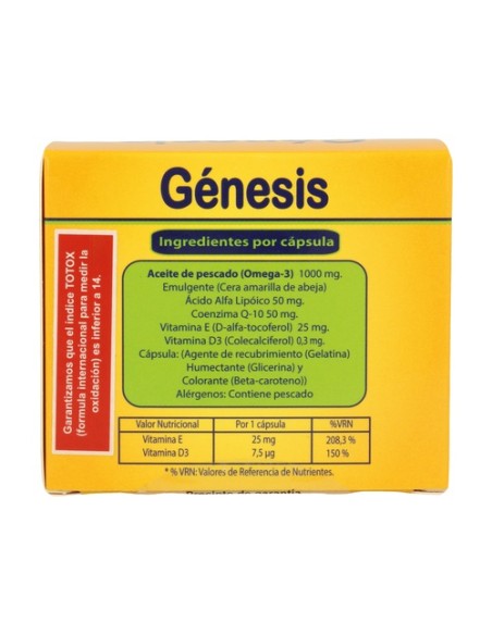 Genesis Dha Tg 1000 Omega 3 30 cápsulas Zeus