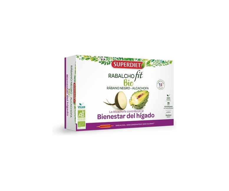 Rabalchofit Bio (bienestar del hígado) 20 ampollas de 15ml Superdiet