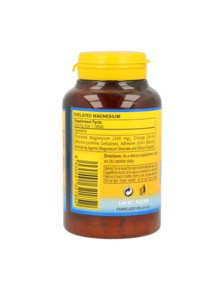 Magnesio Quelado 250 tabletas de 300mg Nature Essential