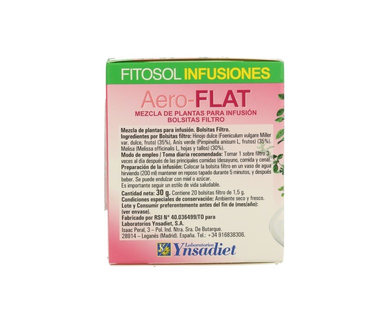 Aero Flat Infusion 20 bolsitas infusoras Fitosol