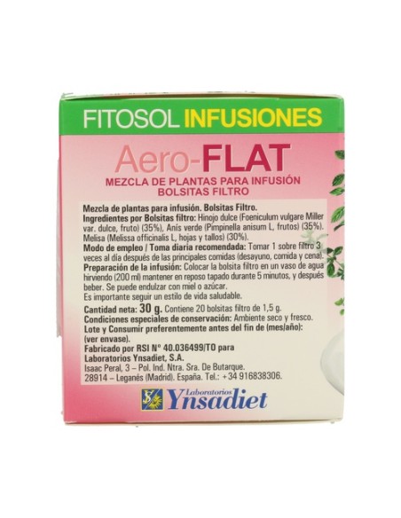 Aero Flat Infusion 20 bolsitas infusoras Fitosol