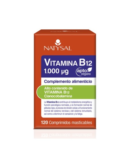 Vitamina B12 1.000 Mcg 120 comprimidos Natysal