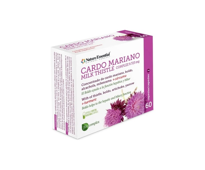Cardo mariano complex 9725mg 60 cápsulas vegetales Nature essential