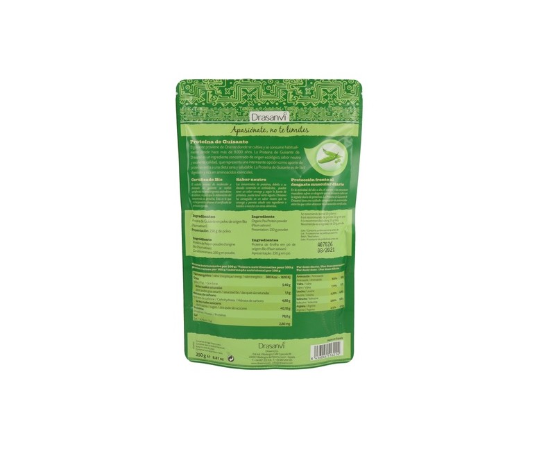 Proteína de Guisante Bio Superalimentos 250 g Drasanvi