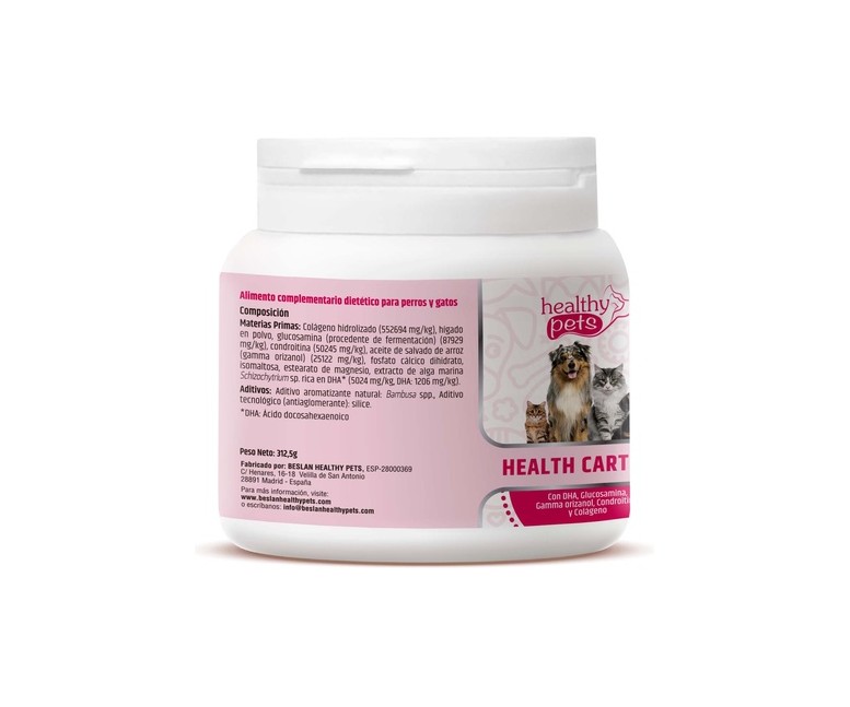 Health cartipro para gatos y perros 125 comprimidos de 2.5g Healthy Pets
