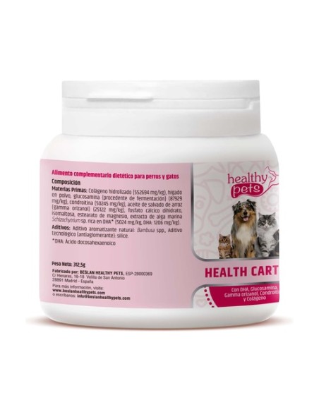 Health cartipro para gatos y perros 125 comprimidos de 2.5g Healthy Pets
