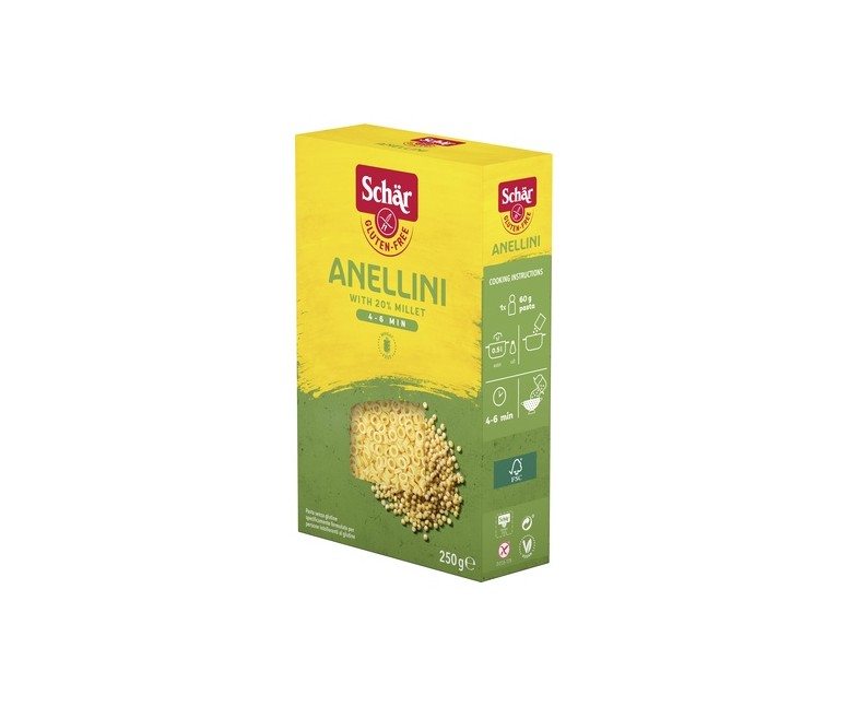Pasta Anellini sin gluten 250 g Schär