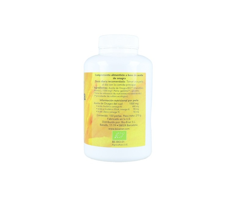 Aceite de Onagra Bio 150 perlas de 1000mg Bio-Ener