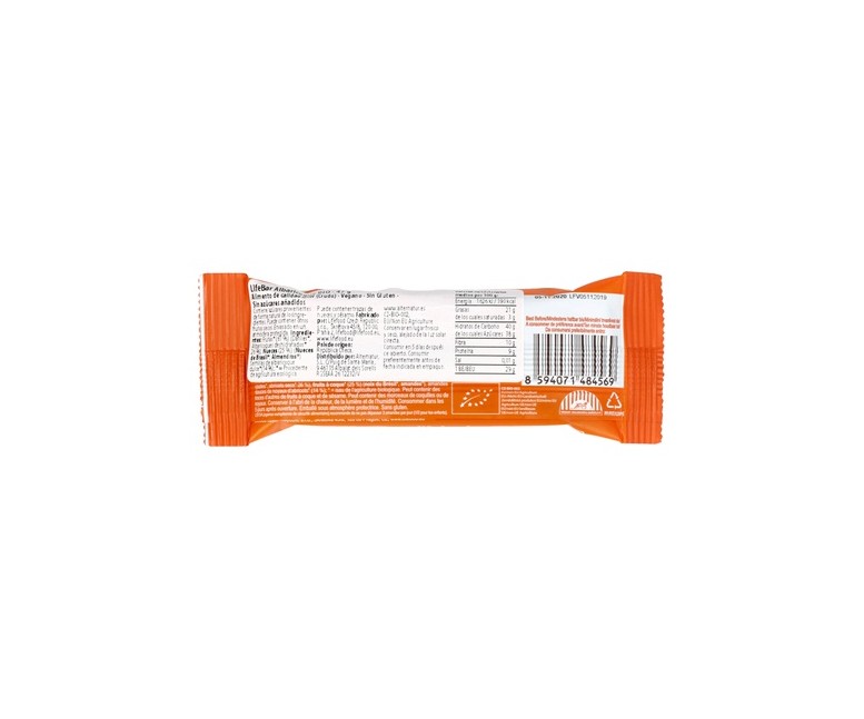 Pack Lifebar (Sabor Albaricoque) 15 barritas de 47 g Lifefood