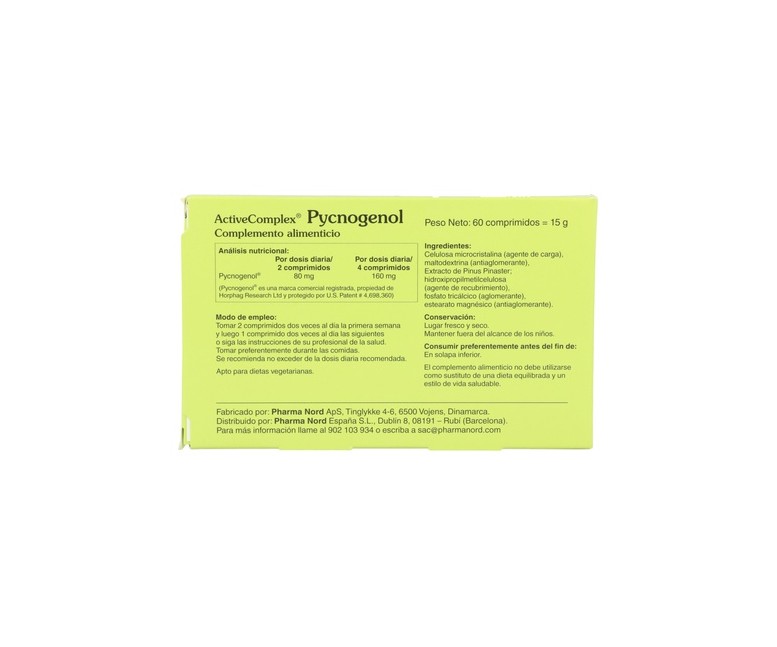 Activecomplex Pycnogenol 60 comprimidos Pharma Nord