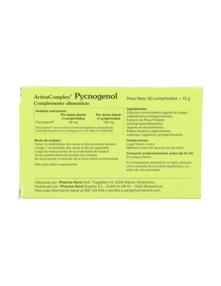 Activecomplex Pycnogenol 60 comprimidos Pharma Nord