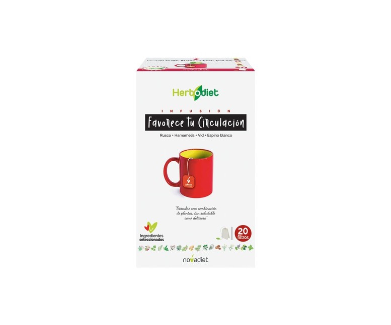 Herbodiet Infusiones Favorece Tu Circulación 20 bolsitas infusoras Nova Diet