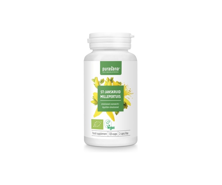 Hipérico vegano bio 120 cápsulas Purasana