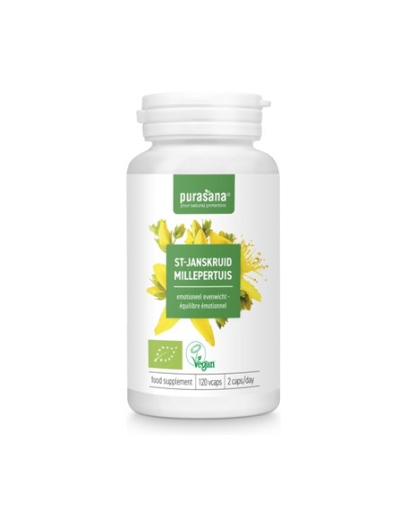 Hipérico vegano bio 120 cápsulas Purasana