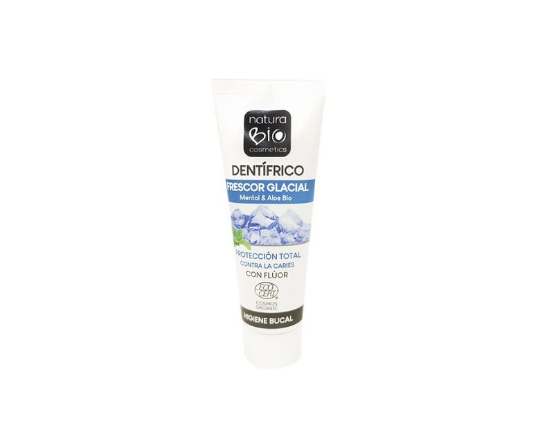 Dentífrico Frescor Glacial Con Flúor Menta Mentol 75 ml NaturaBIO Cosmetics