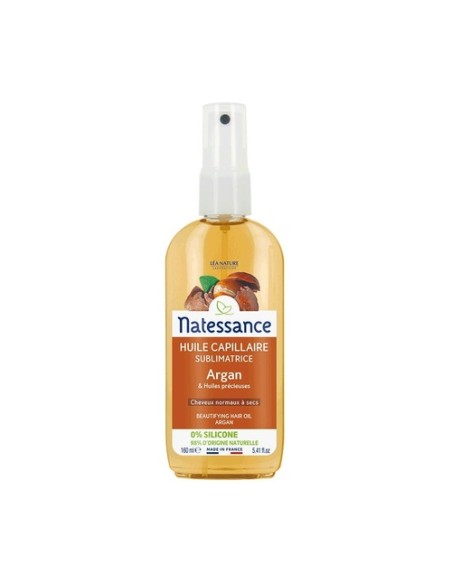 Aceite capilar embellecedor de argán 160 ml de aceite Natessance