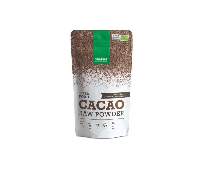 Cacao en polvo bio 200 g de polvo (Cacao) Purasana