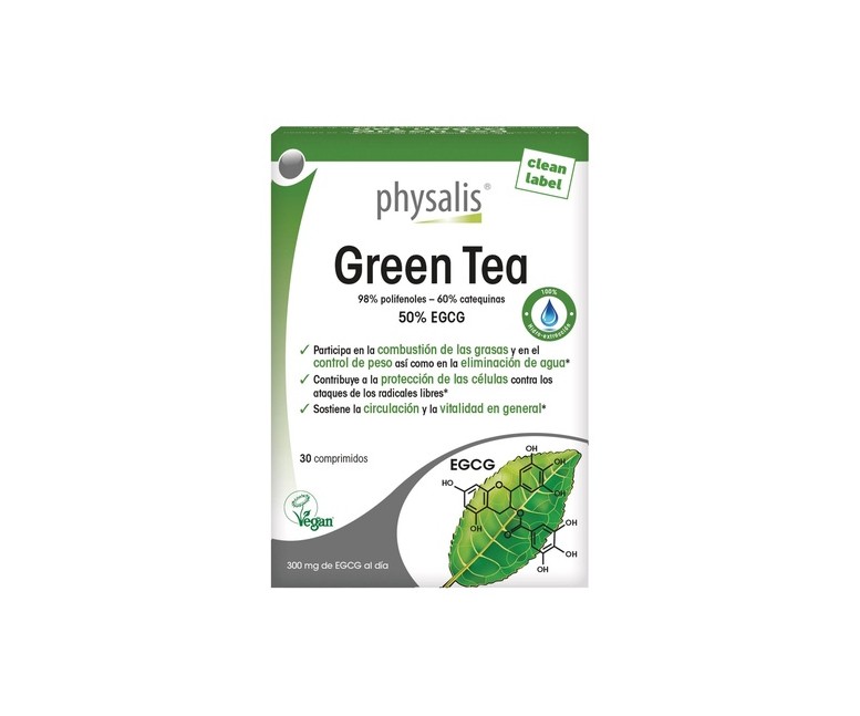 Té verde 30 comprimidos masticables Physalis