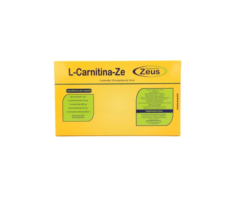 L-Carnitina 30 ampollas de 1500mg Zeus
