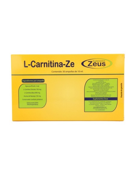 L-Carnitina 30 ampollas de 1500mg Zeus