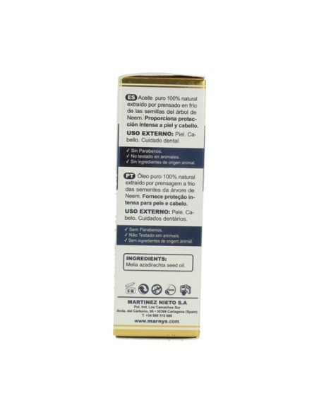 Aceite de Neem 15 ml de aceite esencial MARNYS®