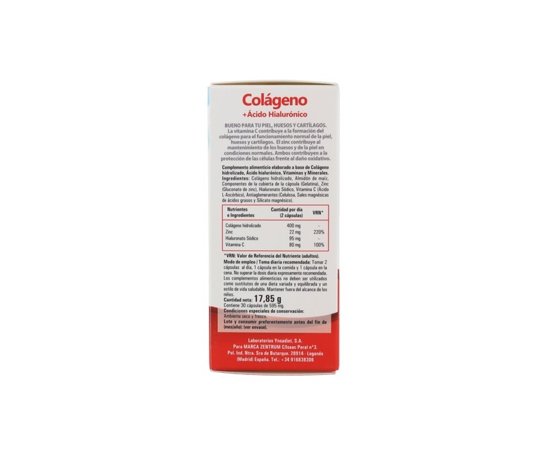 Colágeno + Ácido Hialurónico Fortigel 30 cápsulas Nutriox