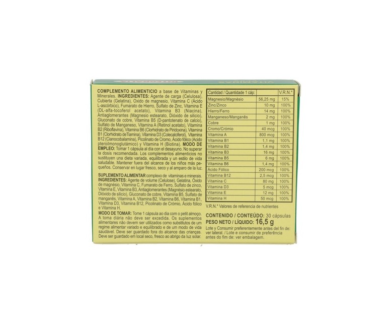 Vitaminas Plus 30 cápsulas Integralia
