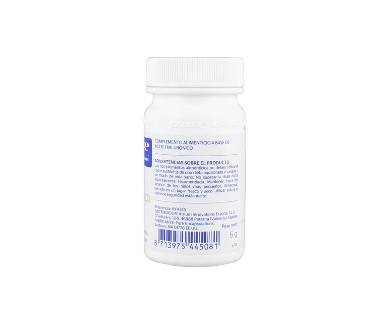 Ácido Hialurónico 30 cápsulas Pure Encapsulations