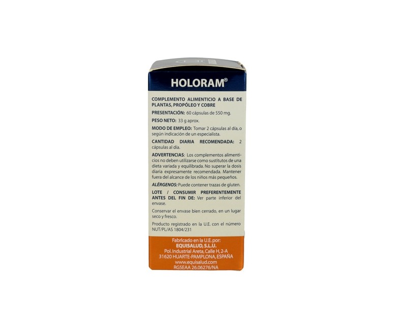 Holoram Soluban 60 cápsulas Equisalud
