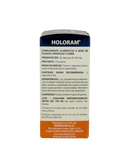 Holoram Soluban 60 cápsulas Equisalud