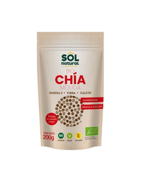 Semillas de chía molidas Bio 200 g Sol Natural