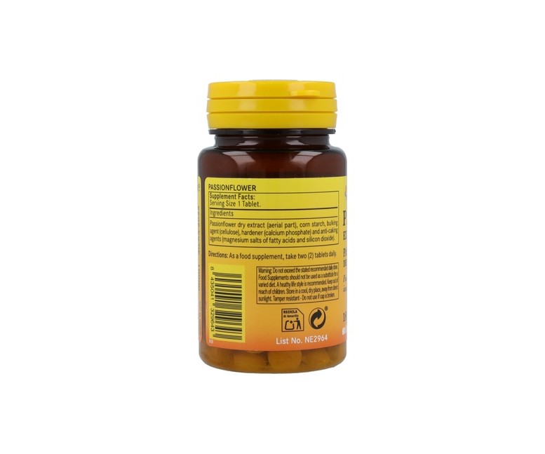Pasiflora extracto seco 180mg 60 comprimidos de 180mg Nature essential