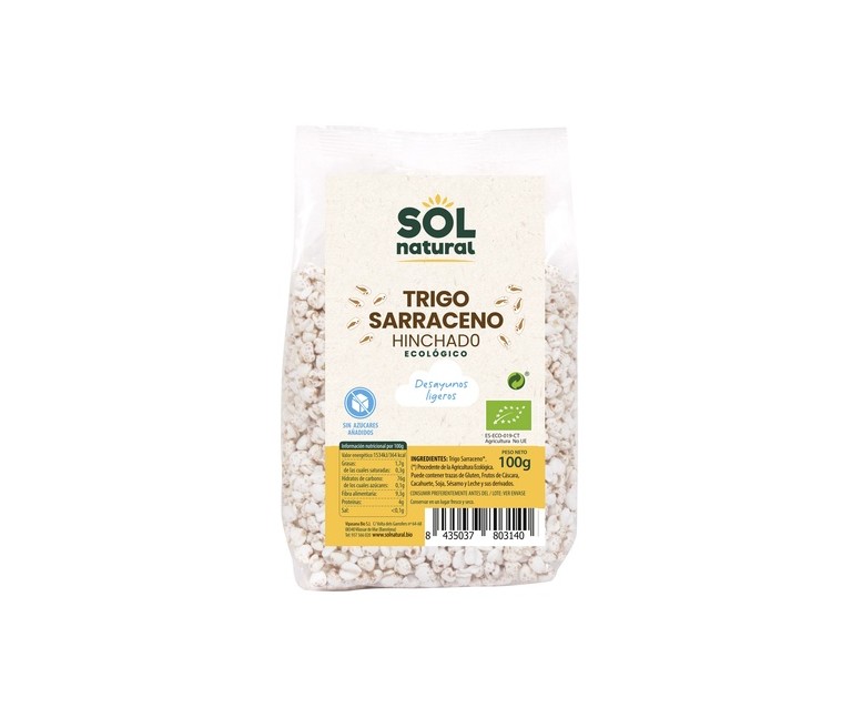 Trigo sarraceno hinchado Bio 100 g Sol Natural