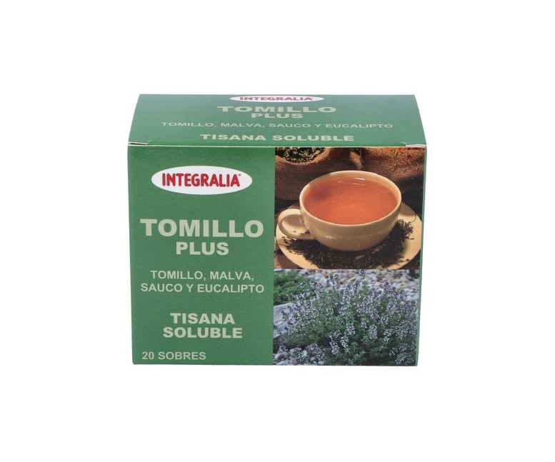 Tomillo plus tisana soluble 20 bolsitas infusoras de 3g Integralia